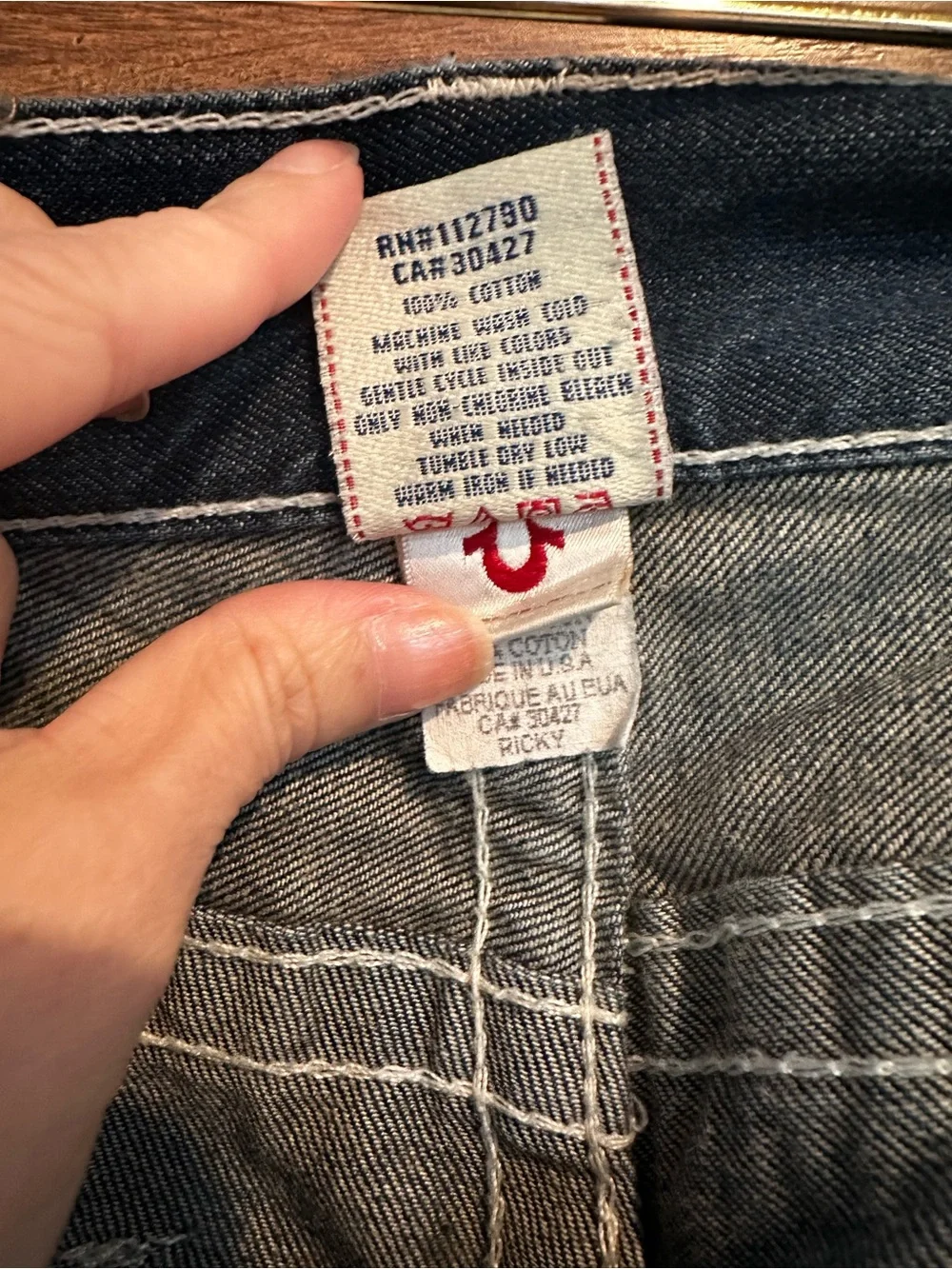 True Religion Ricky Straight Leg Dark Wash Jeans Men’s 34